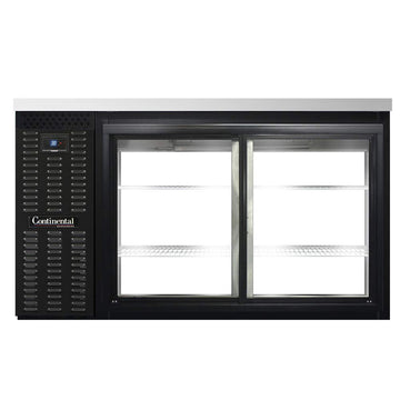 BBC59-SGD-PT Two Section Sliding Glass Door Refrigerated Pass-Thru Back Bar Cooler by Continental Refrigerator – Commercial Grade