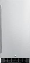 Summit 15” Refrigerator, Built-in Capable, Outdoor Refrigerator, 3.0 cu.ft.Capacity, Stainless Steel- SPR316OS