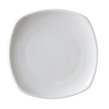 Ventana Coupe Square Plate by Vertex China – Large, Porcelain, Porcelain White, Pack of 36, Model AV-5