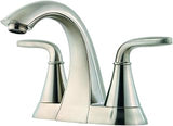 Pfister Pasadena 4 inch Centerset 2-Handle 3-Hole Bathroom Sink Faucet with TiteSeal Deck Plate and Pfast Connect Technology for Vanity Installation Brushed Nickel LF048PDKK