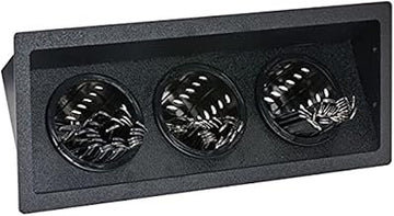FMSH-3BT Three Compartment Built-in Flatware and Condiment Organizer, 6-3/4" x 16-7/8" Cut-Out, Black Polystyrene, 7-1/2" H x 17-5/8" W x 8-3/4" D