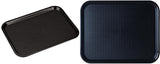 Carlisle FoodService Cafeteria Trays Bundle - 17.87 x 14 x 0.98 Inches and 12 x 16 Inches Black Plastic Trays