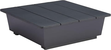 Tien Side Table Black, Black End Table, Modern Style, Powder Coated Aluminum Square Shape Tabletop, Aluminum, Outdoor Living, 32.3" W x 32.3" D x 10.6" H