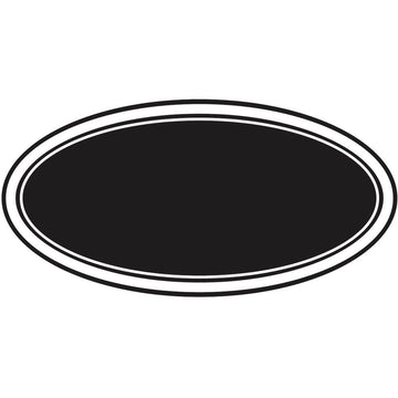 Chalkboard Style Labels Oval - 3"L x 2"H by HUBERT – Paper, Black, Pack of 100, Model 23774