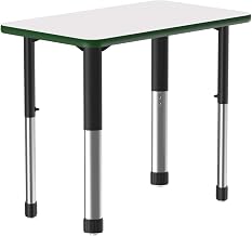 Correll Markerboard Collaborative Desk in Frosty White AD3420DE-REC-80-09-39