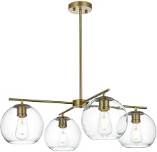 Opus 30.5" Pendant Clear Shade in Satin Gold