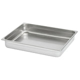 22 Gauge Stainless Steel 2/1 Double Wide Steam Table Pan - 25 5/8"L x 20 7/8"W x 4"D by Vollrath – 4" Deep, 4.0 inches, Stainless Steel, Silver, Model V211001