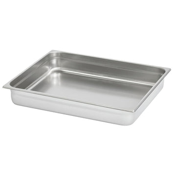22 Gauge Stainless Steel 2/1 Double Wide Steam Table Pan - 25 5/8"L x 20 7/8"W x 4"D by Vollrath – 4" Deep, 4.0 inches, Stainless Steel, Silver, Model V211001