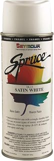 Seymour of Sycamore 98-13 16 oz Spruce General Use Enamels Spray Paint, Satin White - Pack of 12