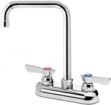 11-460L Krowne Commercial Series Faucet, Deck Mount, 4" Centers, 6" Double Bend spout