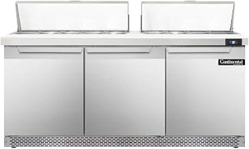 SW72-18-FB Sandwich Unit, 72" W, With 18 Pan Top Openings & Front Breathing