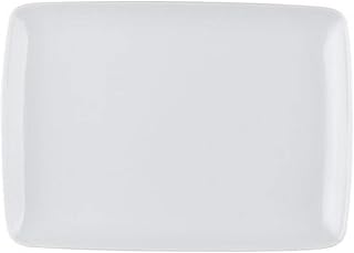 CAC China OXF-W13 Oxford Porcelain Coupe Rectangular Platter, 11-5/8" by 8-1/4" by 1-1/8", Super White (Box of 12)