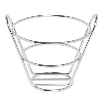 Appetizer Serving Basket Chrome Wire - 4 1/2 Dia x 4 1/2H by HUBERT – Wire, Model TH098