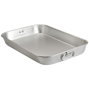 Browne Aluminum Roasting Pan with Handles - 18"L x 12"W x 2"H by Browne Foodservice – Aluminum, Silver, Model 5811015