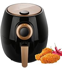 MLL Air Fryer 2.6 Litre Detachable Fryer with Temperature Control and 30 Minute Timer for Healthy Oil-Free Cooking Easy to Clean Black