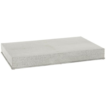 Galvanized Metal Display Riser - 23 3/4" L x 14 3/4" W x 2 1/2" H by HUBERT – Tin, Gray, Model AKI-47804