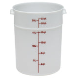 Cambro Plastic Storage Round Food Container White by Cambro Manufacturing – Large, 22.0 quarts, Plastic, White, Model RFS22