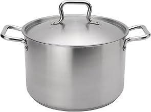 Browne Foodservice Elements 8 Quart Stainless Steel Stock Pot w/Cover, NSF