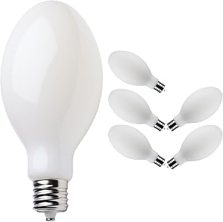 Satco S13194 62W LED HID Replacement Bulb, 5000K Natural Light, 10,000 Lumens, EX39 Mogul Extended Base, White Finish, 80+ CRI, Non-Dimmable, for Industrial and Commercial Fixtures (6 Pack)