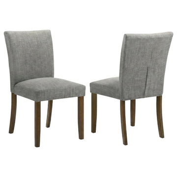 Polyester Upholstered Dining Side Chairs Set of by Furnifact – Upholstered, Grey, Pack of 2