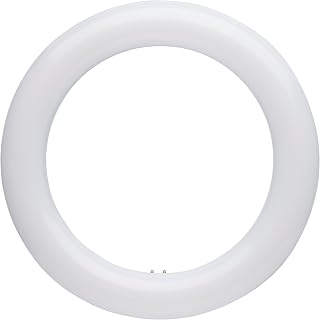 Satco S16510 11W LED Circline T9 Lamp, CCT Selectable 3000K-6500K Soft White to Daylight, 1300-1400 Lumens, Frost, G10q 4-Pin Base, 120-277V, Damp Location, 50000 Hours, Type A/B (2 Pack)