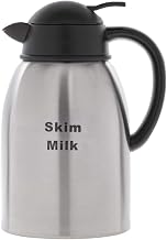 HUBERT Coffee Cream Server 1.9 L Stainless Steel Etched with Skim Milk Imprint