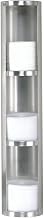 TLD-3-3 Surface-Mount 3 Section Lid Dispenser, Stainless Steel, Fits 12 oz to 44 oz Lids up to 4-3/4" Dia, Includes Mounting Brackets for Countertop or Wall Installation