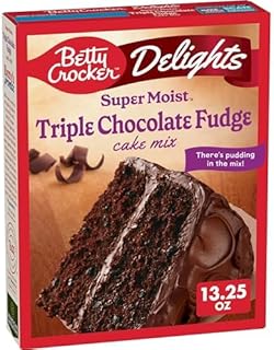 Betty Crocker Delights Super Moist Triple Chocolate Fudge Cake Mix (Pack of 12)