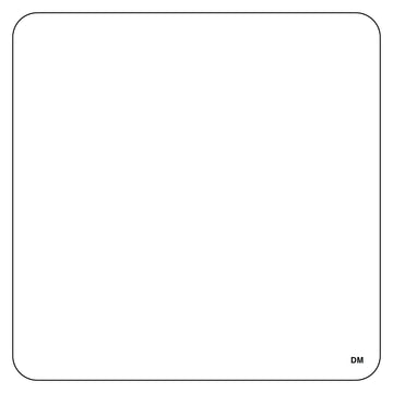 DissolveMark Blank Dissolvable Label by DayMark Safety Systems – 2.5" x 2.5", Paper, White, Model IT110080