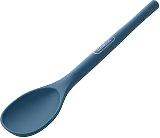Farberware Pro Silicone Spoon, Blue - Heat Resistant Cooking and Serving Spoon for Stirring, Mixing, Basting - Dishwasher Safe, 11.5 Inches