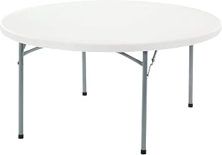 Global Industrial Folding Round Plastic Table, 60", White