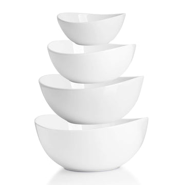 Sweese Porcelain Bowl Set, 10-42 Ounce Capacities, White