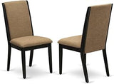 Furnifact Upholstered Parson Dining Chair with High Back, Kitchen and Dining Room Chairs for Table Seating, Parsons Dining Chairs, Light Sable, Set of 2