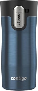 Contigo AUTOSEAL West Loop Vacuum-Insulated Stainless Steel Travel Mug with Easy-Clean Lid 12 oz Blueberry