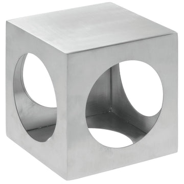 Metal Display Riser Square Laser-Cut Stainless Steel Metal Riser - 5" Square by HUBERT – Stainless Steel, Silver, Model SMR05