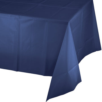 Touch of Color Plastic Table Cover by Creative Converting – One Size, Plastic, Navy, Pack of 12, Model 010140