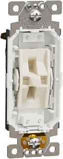 Square D by Schneider Electric Square D X Series Light Switch Module Back Wire Clamps (Requires Rocker Cover Plate), 20 Amp Single Pole, Matte White