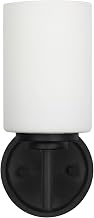 Dainolite Wynona 1 Light Wall Sconce - Matte Black - Opal White
