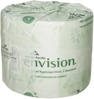 7 X Georgia-Pacific Envision 19880/01 White 2-Ply Embossed Bathroom Tissue, 4.05" Length x 4" Width (Case of 80 Rolls)