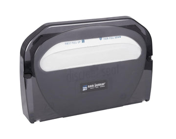 Plastic Toilet Seat Cover Dispenser Wall Mount by San Jamar – 16.5 x 12 X 3 Inches, Plastic, Pearl Black, Model TS510TBK