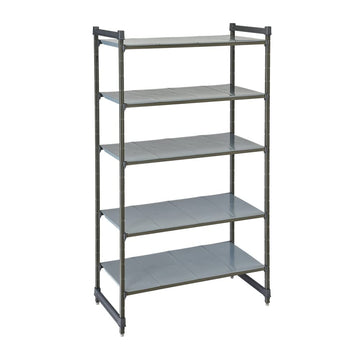 C580 Camshelving Basics Starter Unit 4V 24X48X64 Brushed Graphite 1 Each by Cambro – 800.0 kilograms, Brushed Graphite, Model FW639
