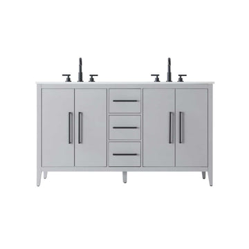 Grey Millie Bathroom Vanity by by Elegant Lighting – Solid wood and MDF, Gray, Model VF29360DGR