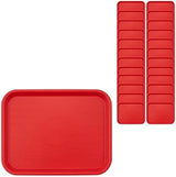 Carlisle FoodService Products Café Cafeteria Tray, Fast Food Tray for Restaurant or Commercial Use, 10" x 14", 24 Count, Red