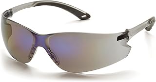 Pyramex S5875S Itek Safety Glasses Gray Temples w/Blue Mirror Lens (12 Pair)