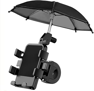 Phone Mount with Sunshade for Kawasaki Vulcan 1700 Voyager ABS | 6-Claw Secure Grip Prevents Drops. Sunshade Blocks Glare For Clear Navigation. Thick ABS Construction