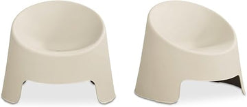 Nolla Outdoor Chair, Barrel Silhouette, All-Weather Polypropylene, Stackable, Water Resistant, Light Gray - Set of 2