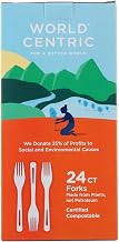 BG19766 World Centric Corn Starch Forks - 12x24 CT