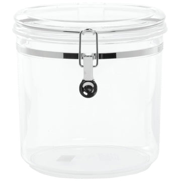Clear Plastic Canister 152 Oz - 8"Dia x 8"H by HUBERT – 152.0 ounces, Plastic, Clear, Model X530K-003