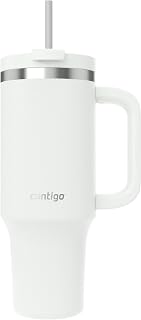Contigo Streeterville Tumbler 1200 ml with Handle | Stainless Steel Vacuum Insulated Water Bottle with Straw and Lid | Cold for 29 Hours | Travel Mug | Thermal Flask | BPA Free