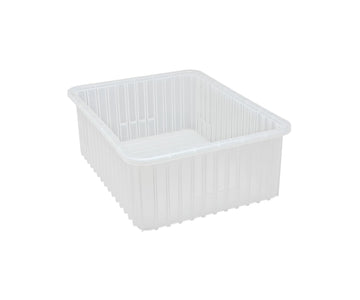 DG93080 Dividable Grid Storage Container by QUANTUM STORAGE SYSTEMS – 23" L x 18" W x 8" H, 3150.0 cubic_inches, Plastic, Clear, Pack of 3